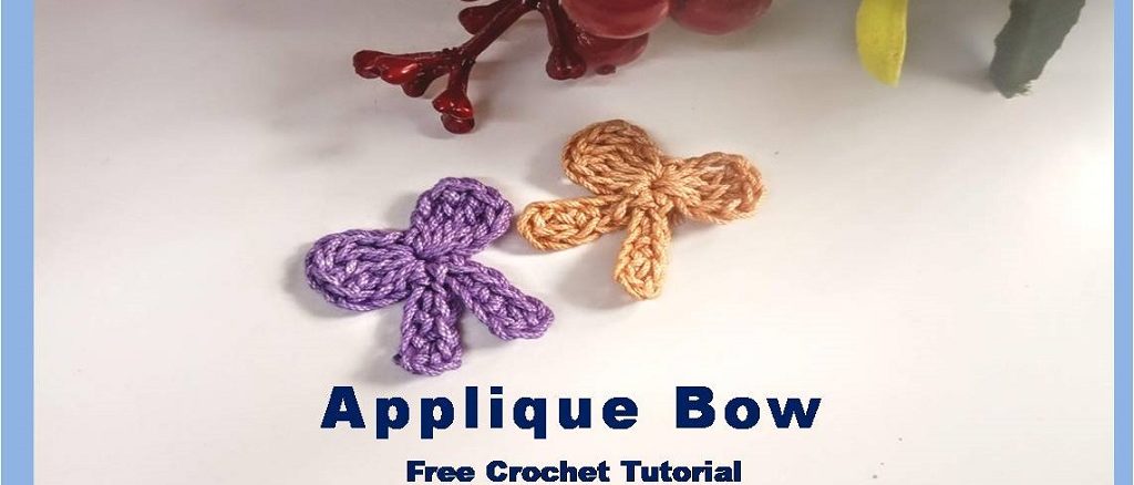 Applique Bow – Free Crochet Tutorial by Avyastore.com