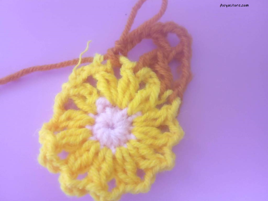 How to Crochet Acacia flowers Granny Square - Free Pattern