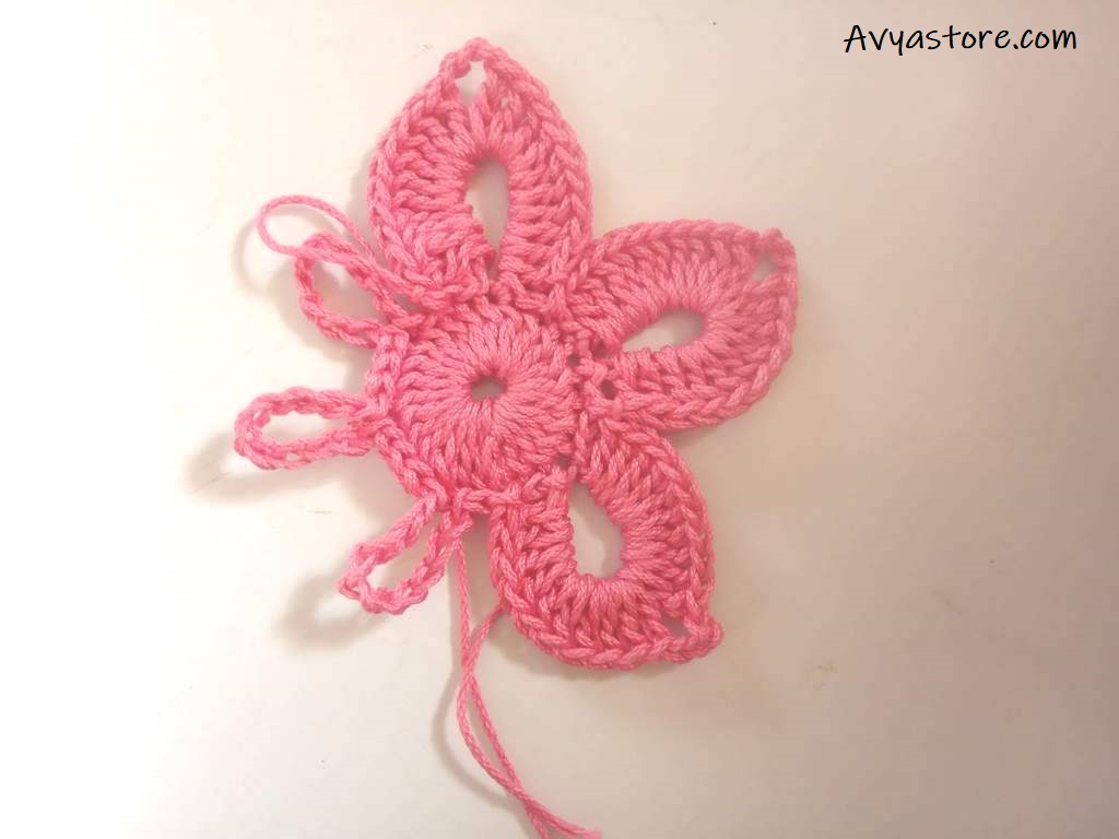 Crochet Flower Brooch -Free Pattern (11)