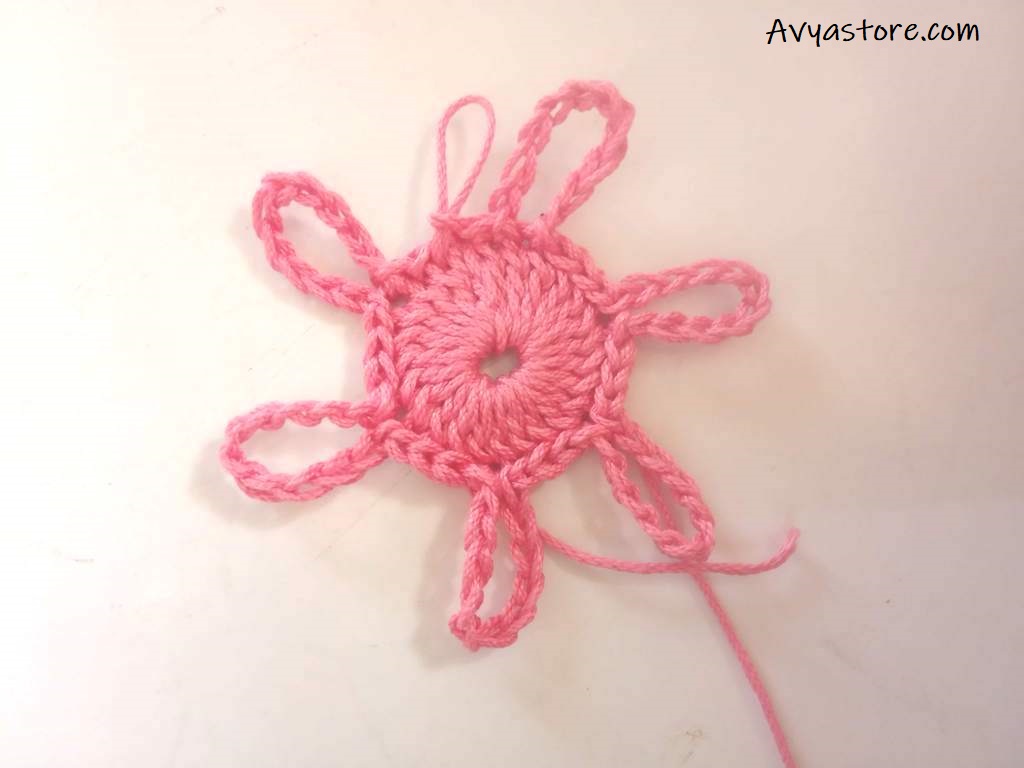 Crochet Flower Brooch -Free Pattern (8)