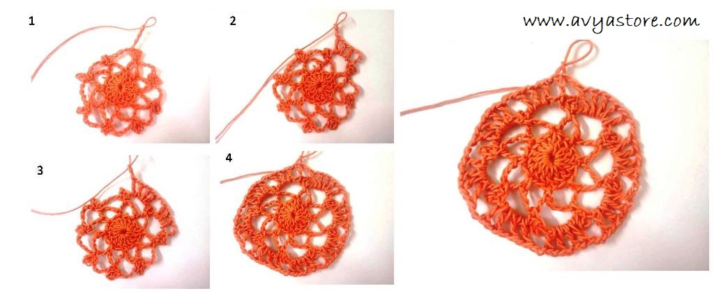 Crochet Spiral Motif @Avyastore