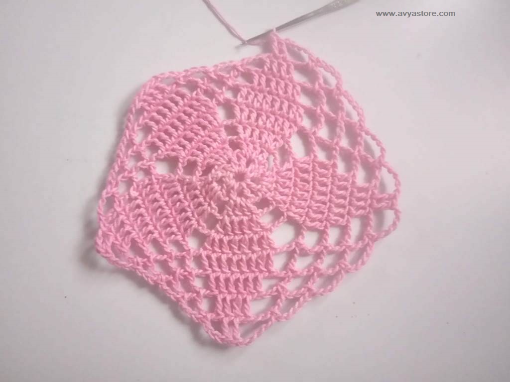 How To Crochet Pentagon Motif - Free Pattern and Instructions