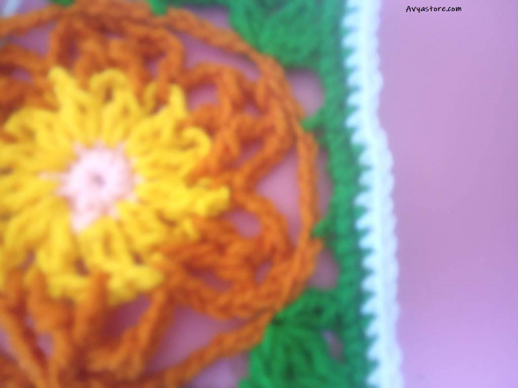 How to Crochet Acacia flowers Granny Square - Free Pattern