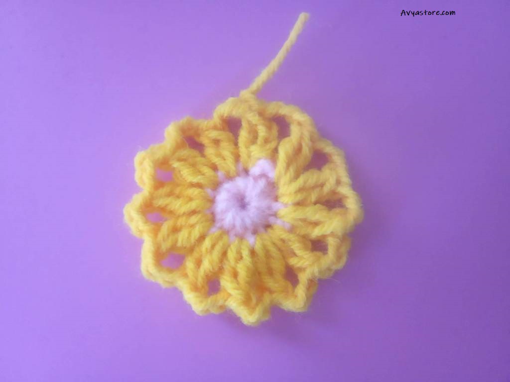 How to Crochet Acacia flowers Granny Square - Free Pattern