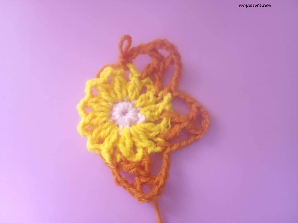 How to Crochet Acacia flowers Granny Square - Free Pattern