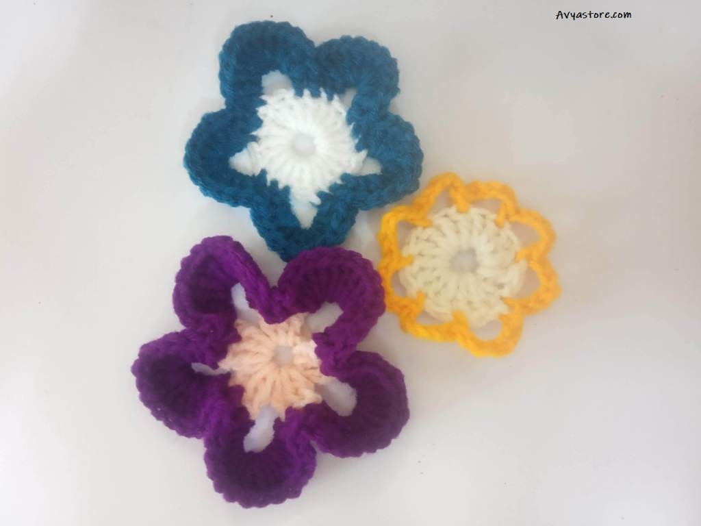 Beginner's Crochet Flower Motifs - Three Free Patterns
