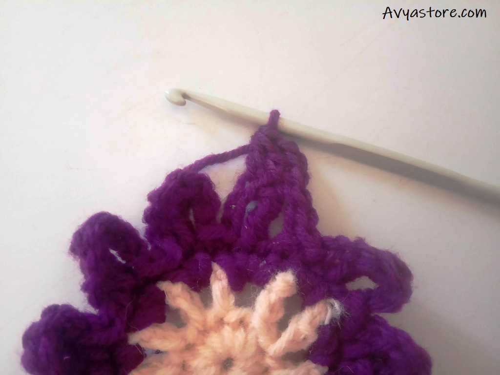 Cineraria Granny Square - Crochet Free Pattern