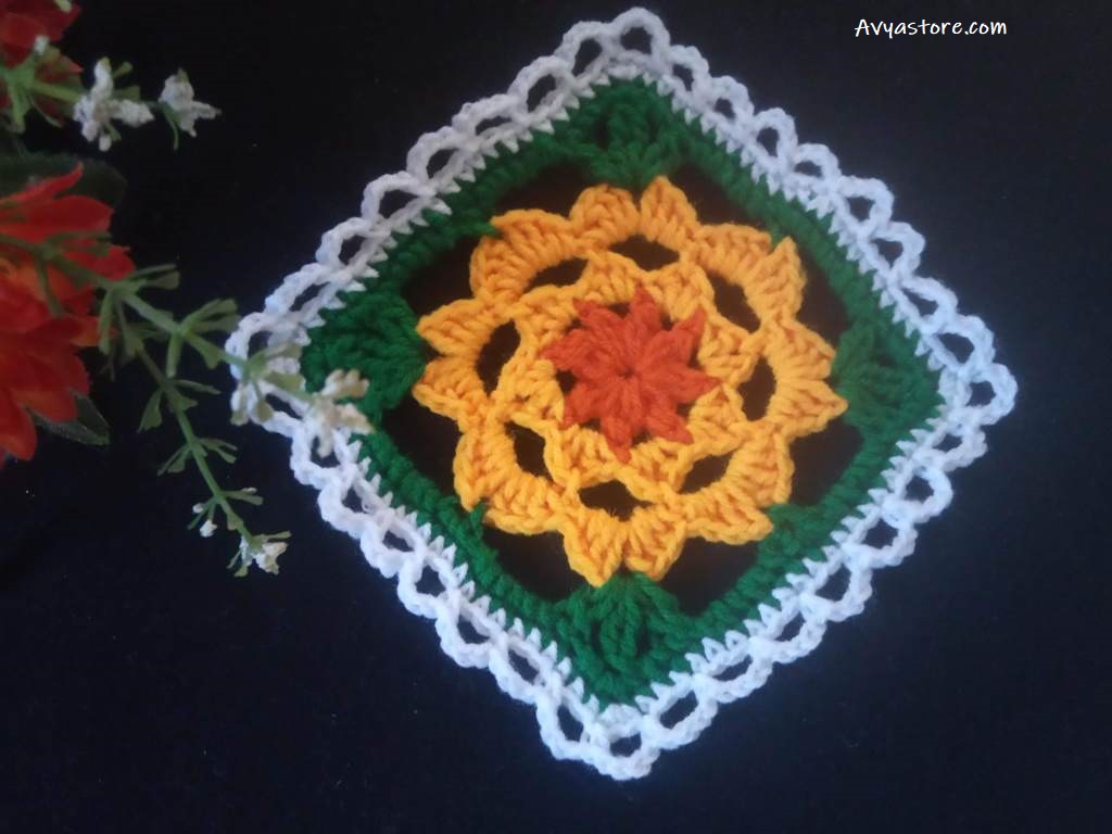 How to Crochet a Plum Blossom Granny Square - Free Pattern