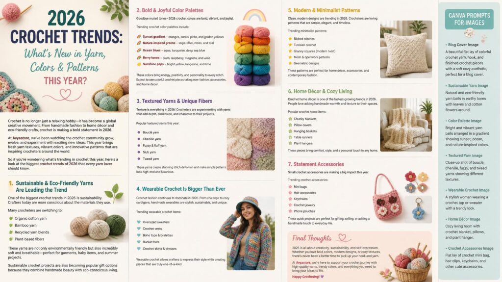 2026 Crochet Trends: What's New in Yarn, Colors & Patterns This Year