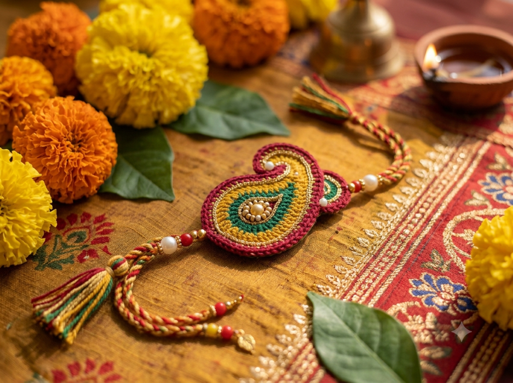 Indian-Inspired Crochet Rakhi Designs: 12 Beautiful Ideas Using Traditional Colours & Motifs