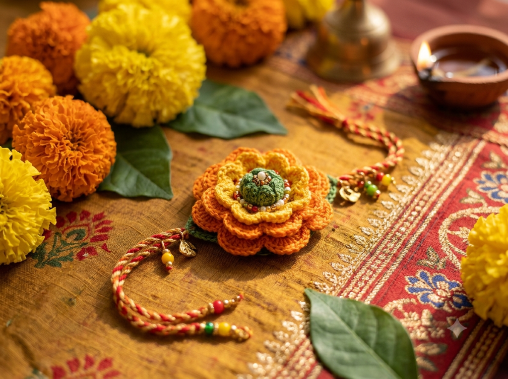 Indian-Inspired Crochet Rakhi Designs: 12 Beautiful Ideas Using Traditional Colours & Motifs