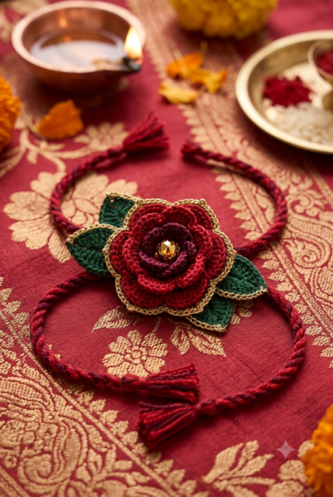 Indian-Inspired Crochet Rakhi Designs: 12 Beautiful Ideas Using Traditional Colours & Motifs