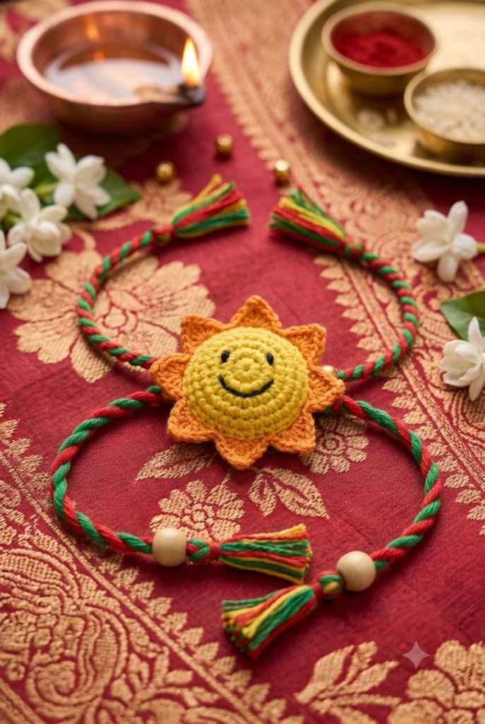 Indian-Inspired Crochet Rakhi Designs: 12 Beautiful Ideas Using Traditional Colours & Motifs