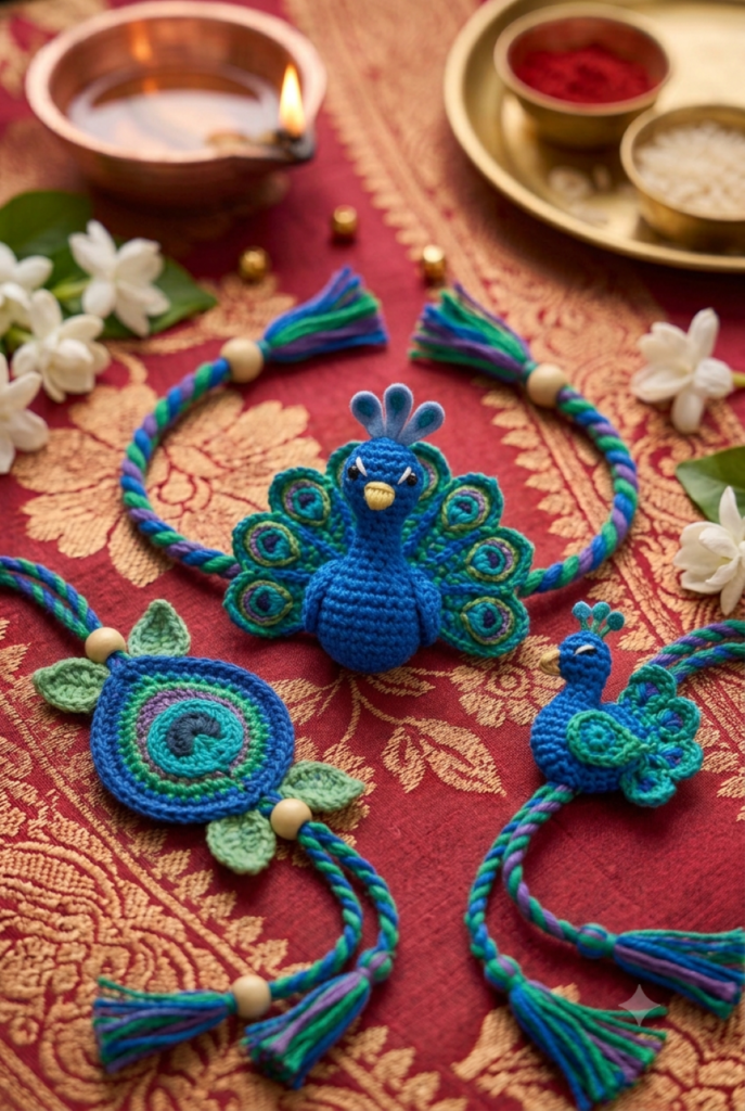 Indian-Inspired Crochet Rakhi Designs: 12 Beautiful Ideas Using Traditional Colours & Motifs